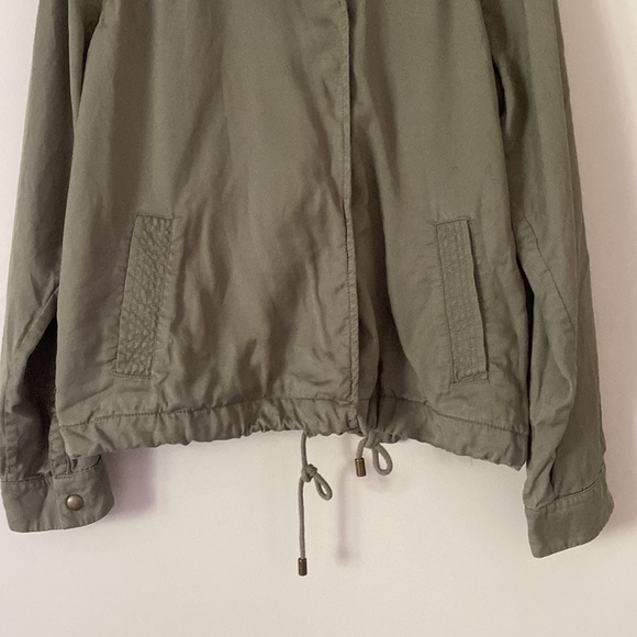 GAP Jacket Fall Green Zip-Up Lightweight Lyocell Medium Coat - Picture 8 of 14